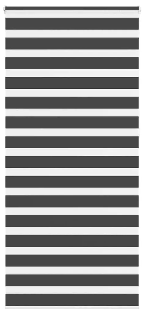 Tenda A Rullo Zebra Nero Larghezza Tessuto 110,9 Cm Poliestere /