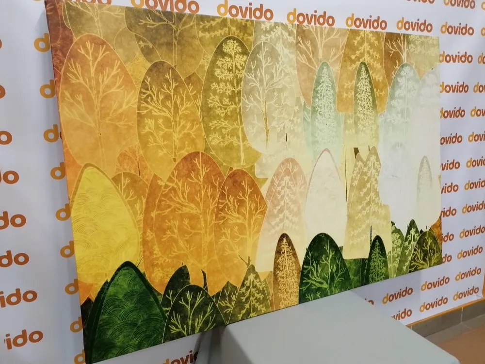 Stampa su tela – Alberi asimmetrici verdi