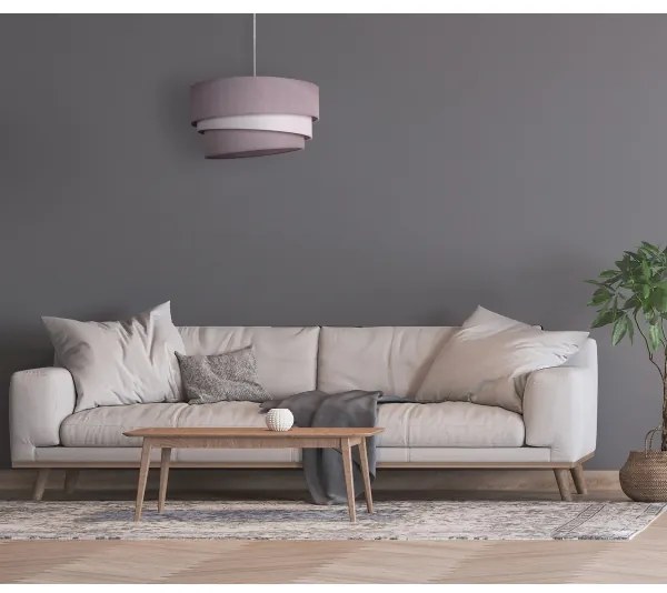 Duolla - Lampadario a sospensione con filo TRIO 1xE27/40W/230V diametro 45 cm grigio/bianco