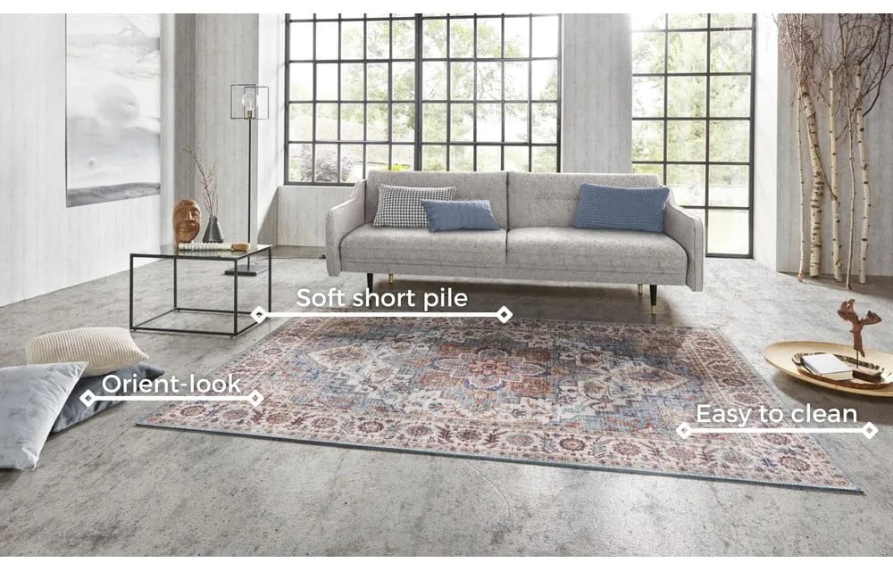 Tappeto rosso e blu , 160 x 230 cm Anthea - Nouristan