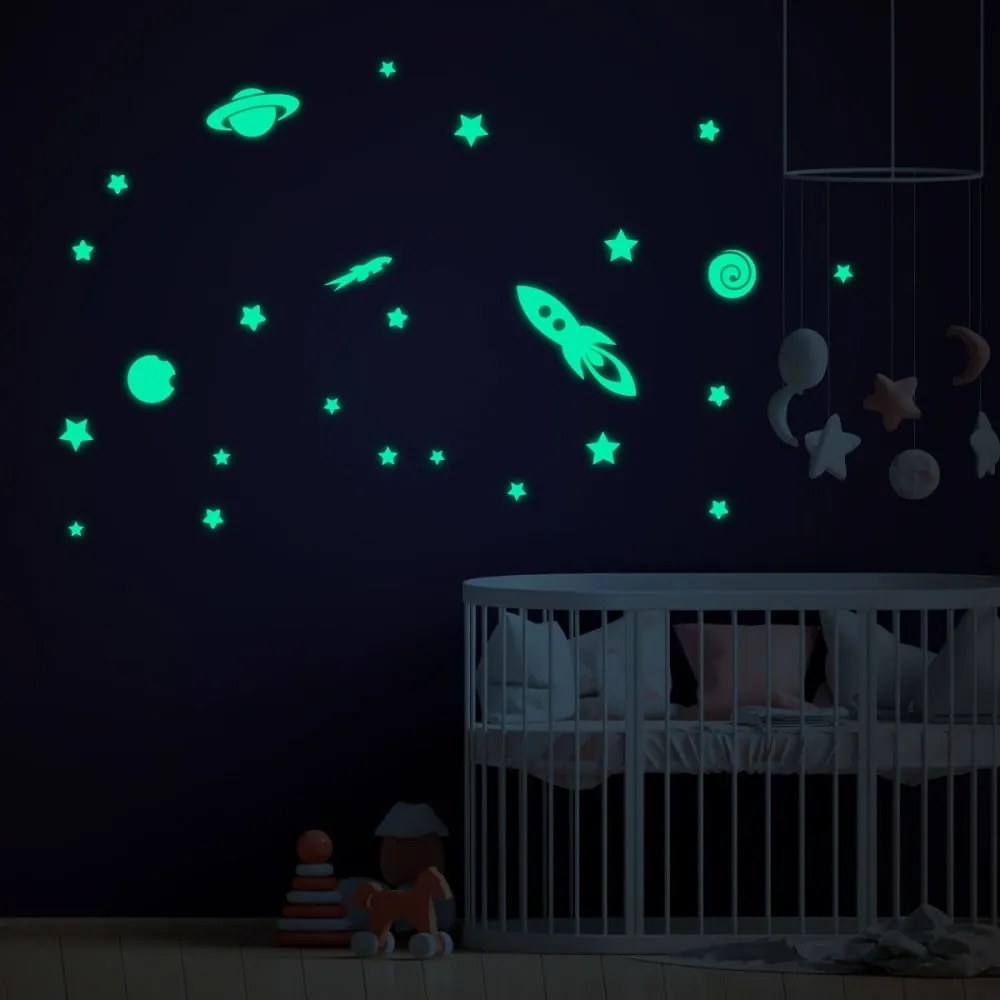 Set di adesivi murali per bambini "Stelle e pianeti". - Ambiance