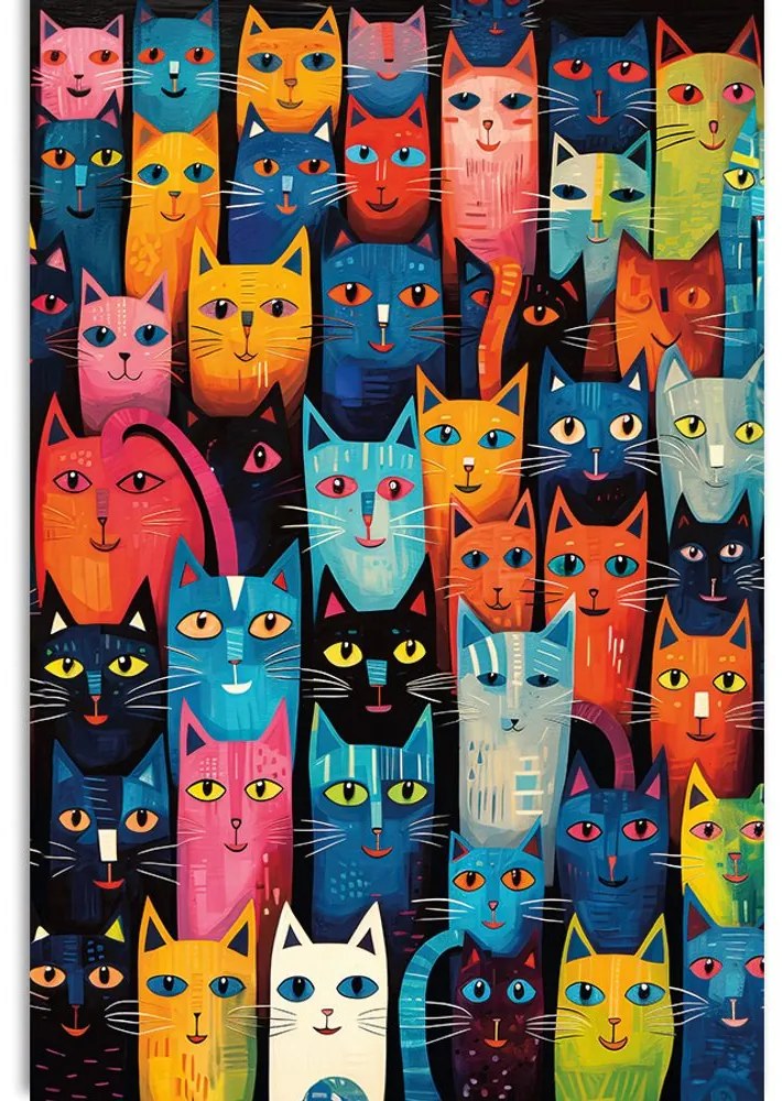 Quadro su tela – Collezione di gatti