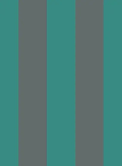 Tapete Glastonbury Stripe von Cole & Son - Teal & Charcoal