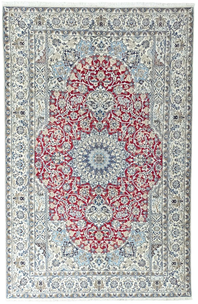 Nain Tappeto persiano 310x200 Rosso (Iran) Annodato A Mano