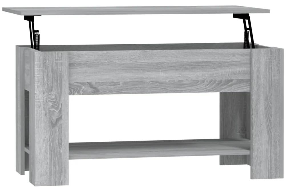 Tavolino da salotto grigio sonoma 101x49x52cm legno multistrato