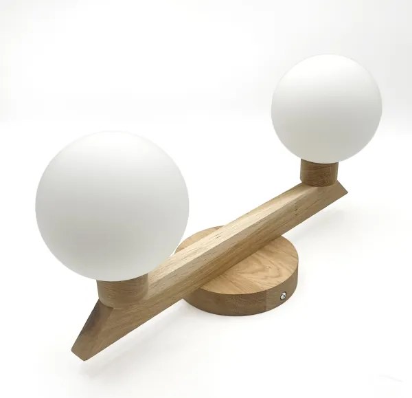 Plafoniera da soffitto ANTONIO 2xG9/5W/230V rovere/bianco