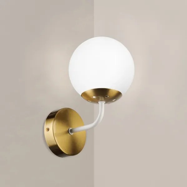 Brilagi - Lampada da parete MALIVA 1xE14/15W/230V dorata/bianca