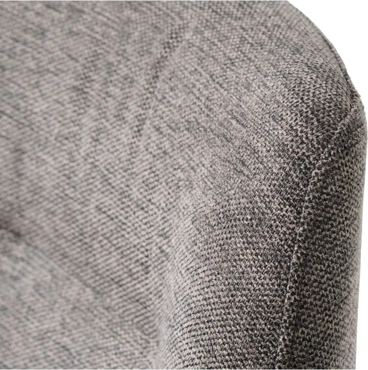 Sedia da pranzo grigia in imbottito con braccioli Roxana – Unique Furniture