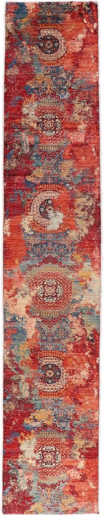 Mamluk Tappeto 390x70 (Afghanistan) Annodato A Mano