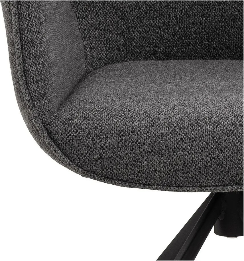 Sedia da pranzo grigio scuro in imbottito Aura – Actona