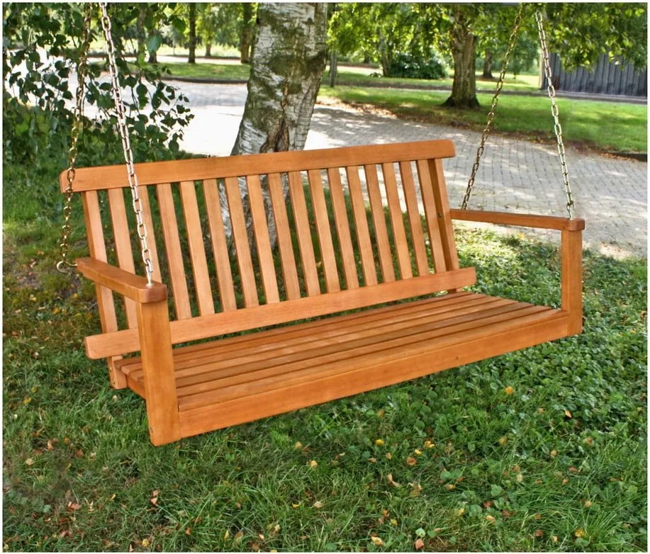 Panchina pensile da giardino in legno di eucalipto Columbia - Garden Pleasure