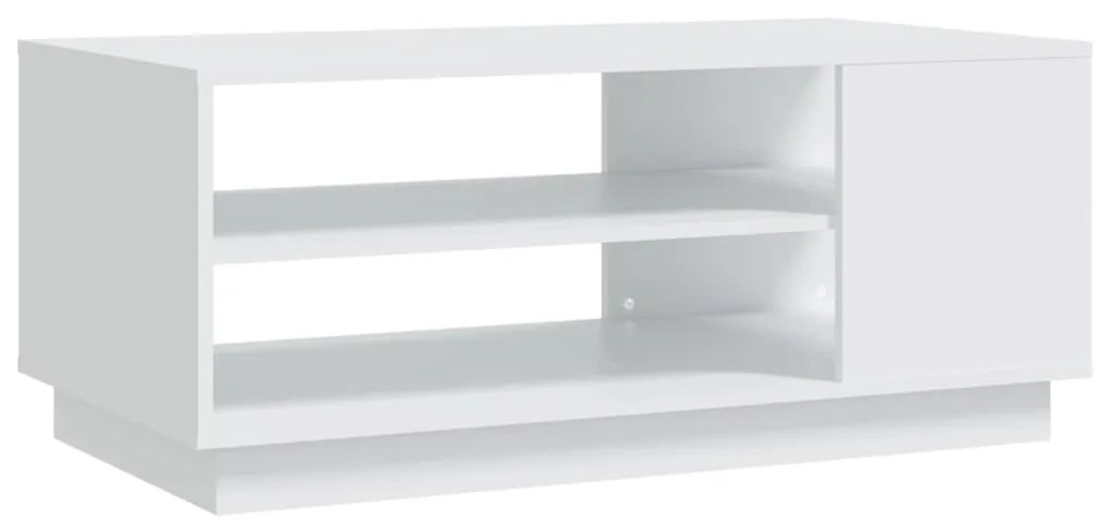 Tavolino da salotto bianco 102x55x43 cm in truciolato