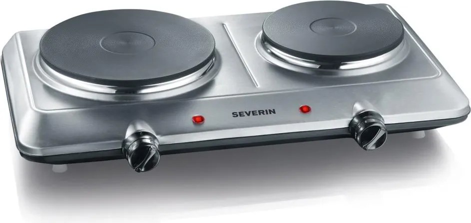 Severin DK 1014 - Fornello a due piastre 2500W/230V in acciaio inox