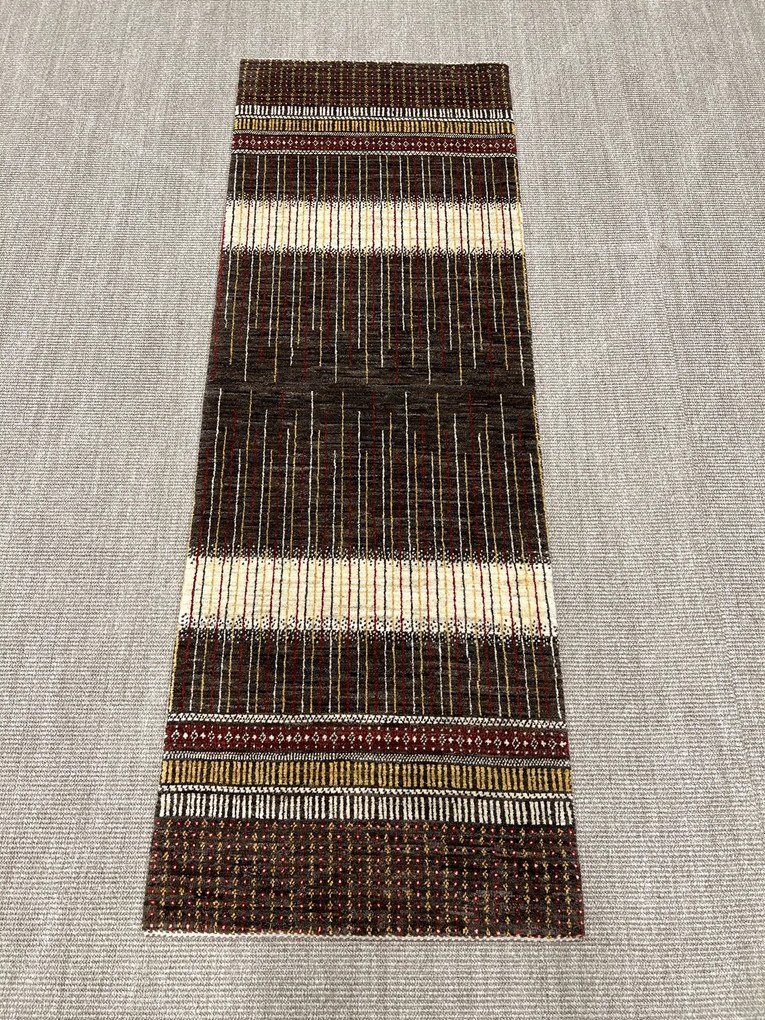 Loribaft Tappeto 70 x 200 Marrone (Iran) Annodato A Mano