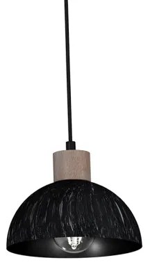 Lampadario su filo  ERIK 3xE27/60W/230V marrone/nero