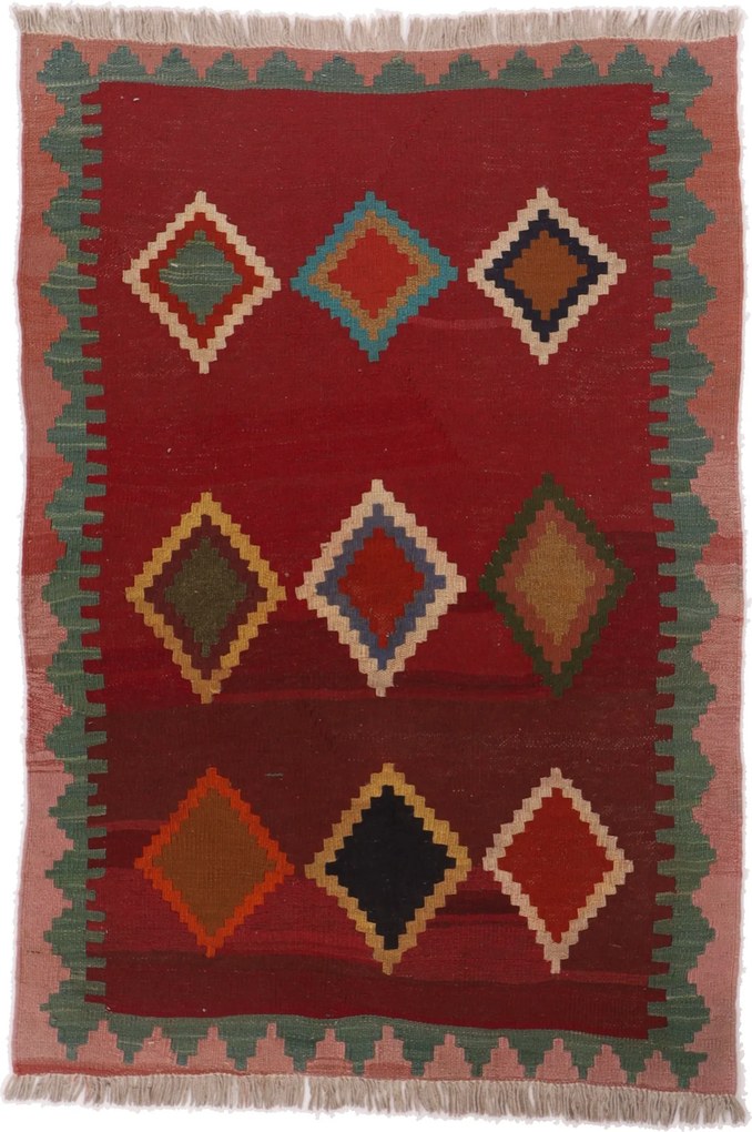 Kilim Tappeto 100x150 (Iran) Tessuto A Mano