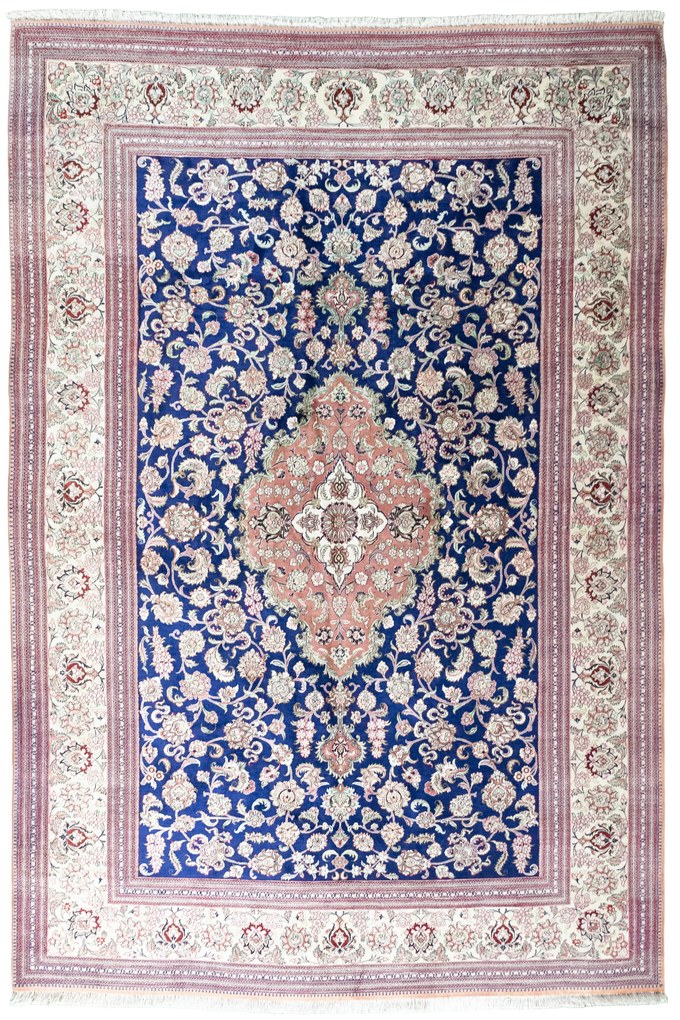 Ghom Tappeto persiano 200 x 130 Blu (Iran) Annodato A Mano