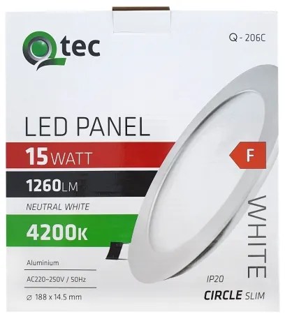 Lampada LED da incasso QTEC LED/15W/230V 4200K