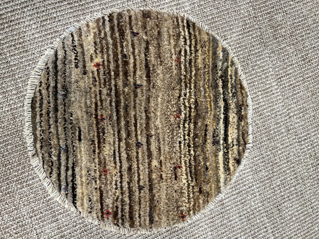 Gabbeh Tappeto 40 x 40 Grigio (Iran) Annodato A Mano
