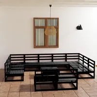 Set Divani da Giardino 12 pz in Legno Massello di Pino cod mxl 37304