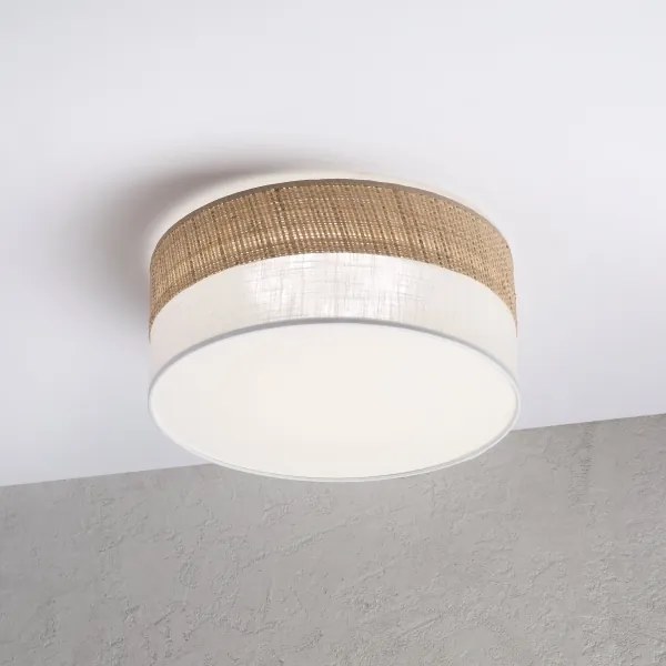 Plafoniera LED SIRJA BOHO LED/20W/230V Ø 35 cm beige/bianco