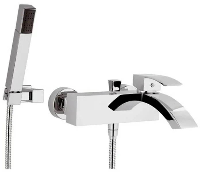 Miscelatore vasca esterno con accessori in ottone cromato Mariani linea Marte