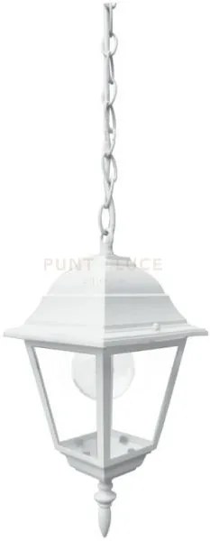 Sospensione roma bianca 1 luce attacco e27 ip44 14,6x14,6x97cm