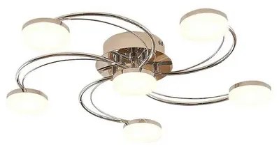 Rouven 6 LED Plafoniera Chrome - Lindby