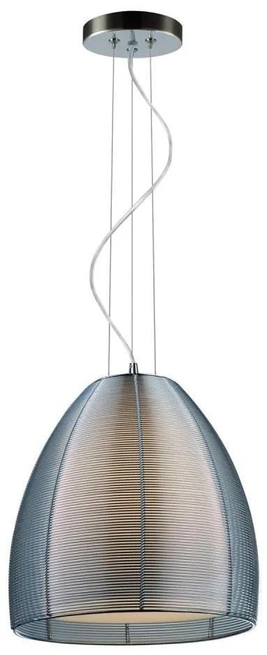 Searchlight 20028 - Lampadario a sospensione con filo 1xE27/60W/230V diametro 30 cm cromo