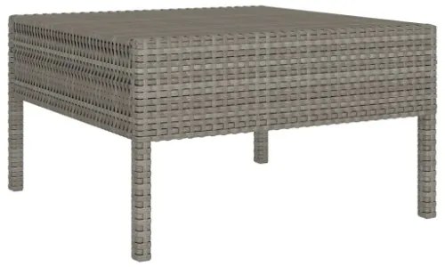 Set Divani da Giardino 10 pz con Cuscini in Polyrattan Grigio