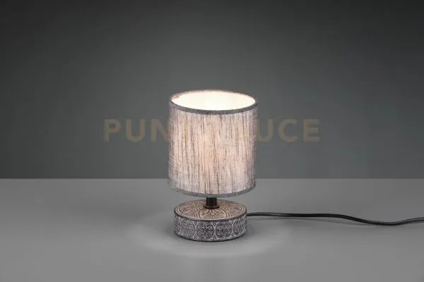 Lampada tavolo marie r50980111 paralume grigio