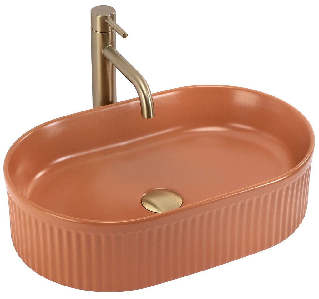 Lavabo da appoggio Rea Vanda Cinnamon Matt