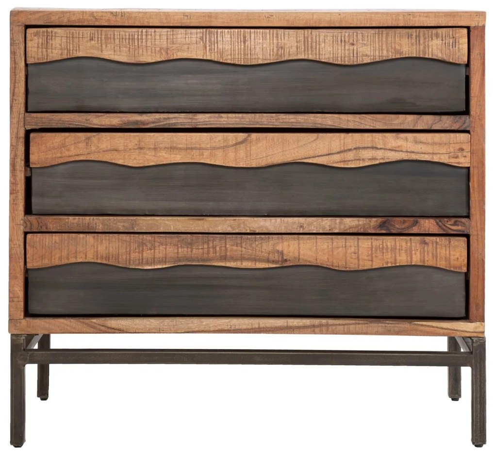 Comò Yellowstone in Legno di Acacia Nilotica - 88x45x80 cm