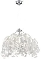 Sospensione 1 Luce Foglie Bianche Lavabili Leavy 38 cm Trio Lighting