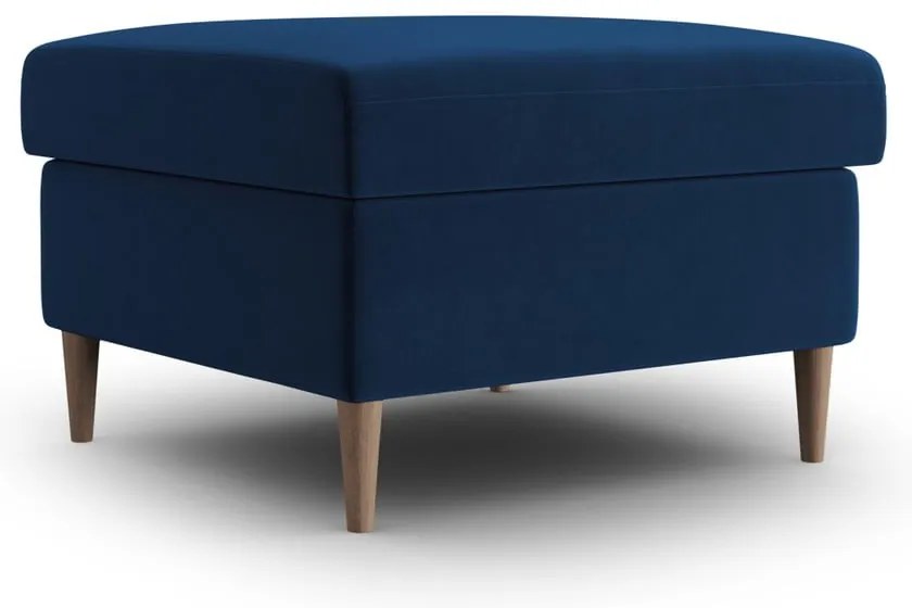 Poggiapiedi blu con rivestimento in velluto Kyoto – Cosmopolitan Design