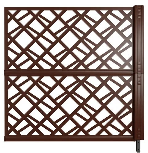 Grigliato in polipropilene marrone scuro Kit di 2 pannelli modulari marr. SCAT.D, L 107 x H 102 cm