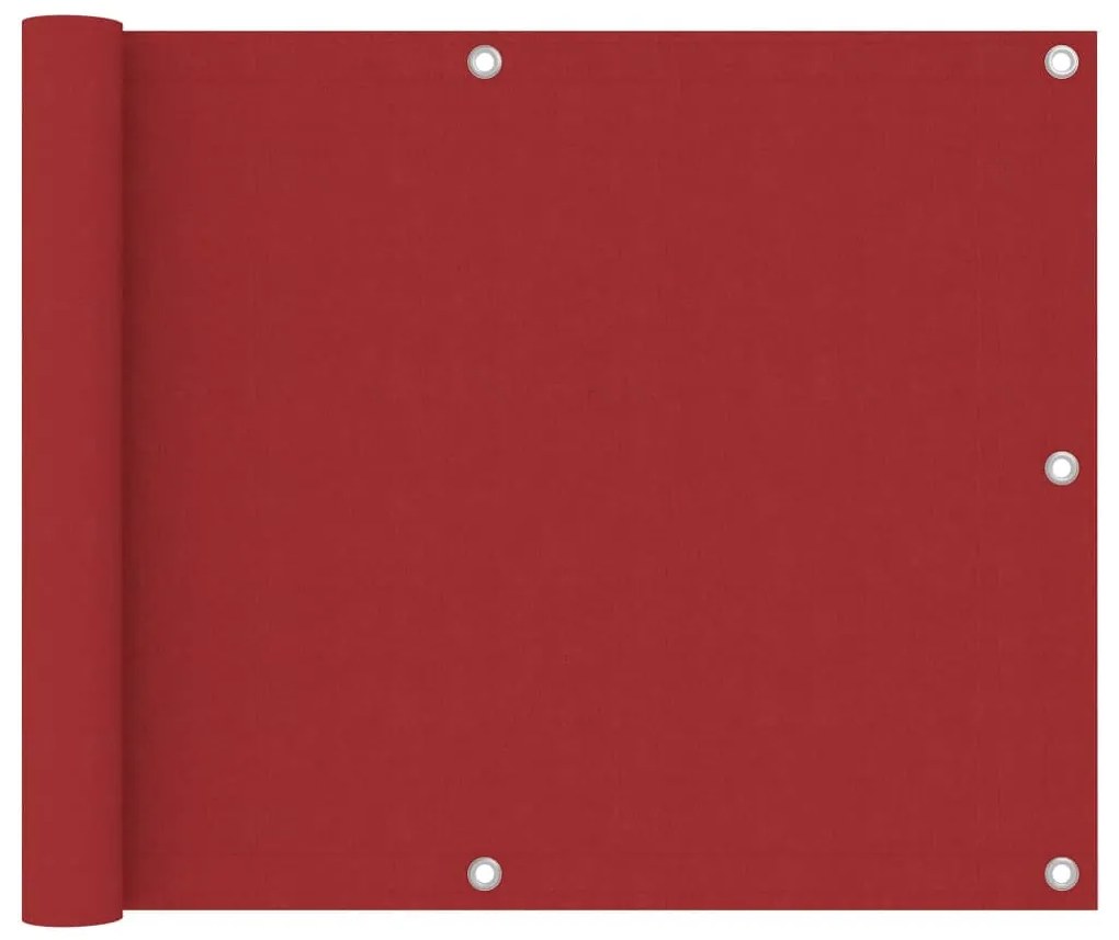 Paravento Da Balcone Rosso 75x600 Cm İn Tessuto Oxford /