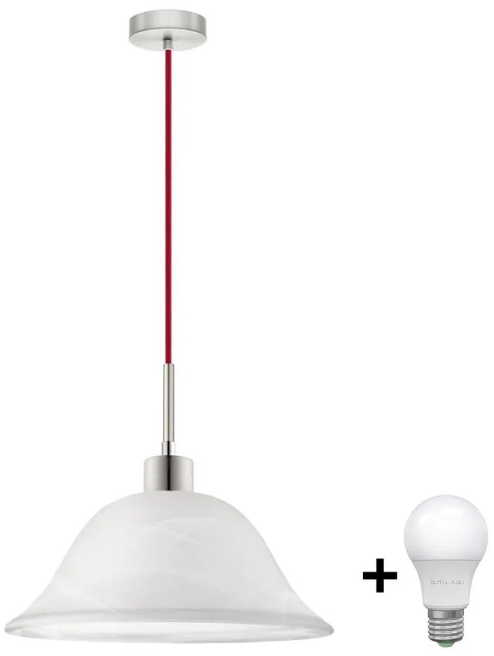 Lampadario LED a cavo 1xE27/60W/230V bianco