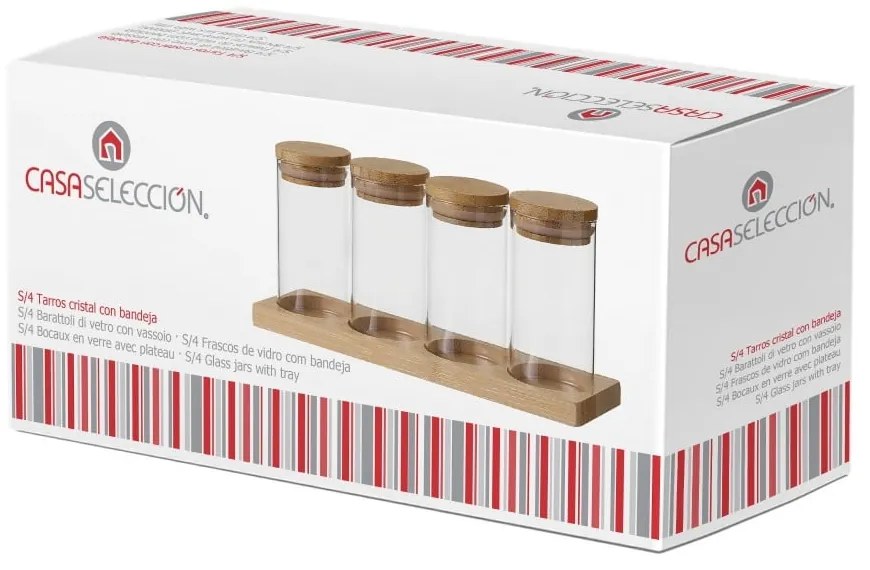 Set di 4 spezie con supporto 220 ml - Casa Selección