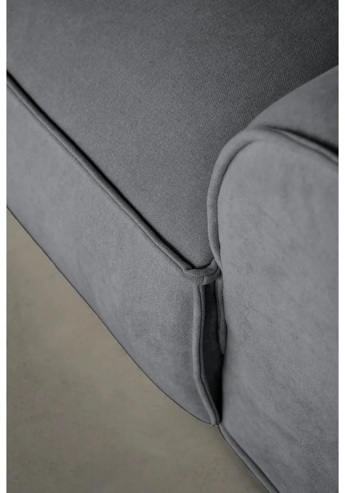 Divano angolare componibile grigio (con penisola a destra/a forma di "U") Flex Felix – Miuform