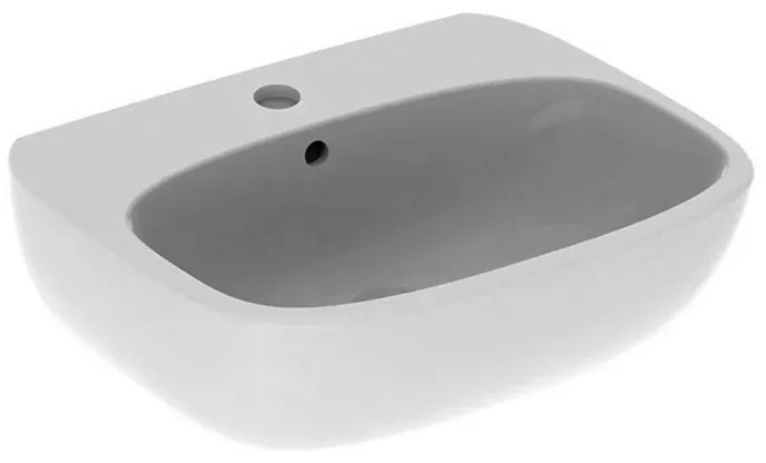 Lavabo con colonna Geberit 50 cm bianco lucido Fantasia