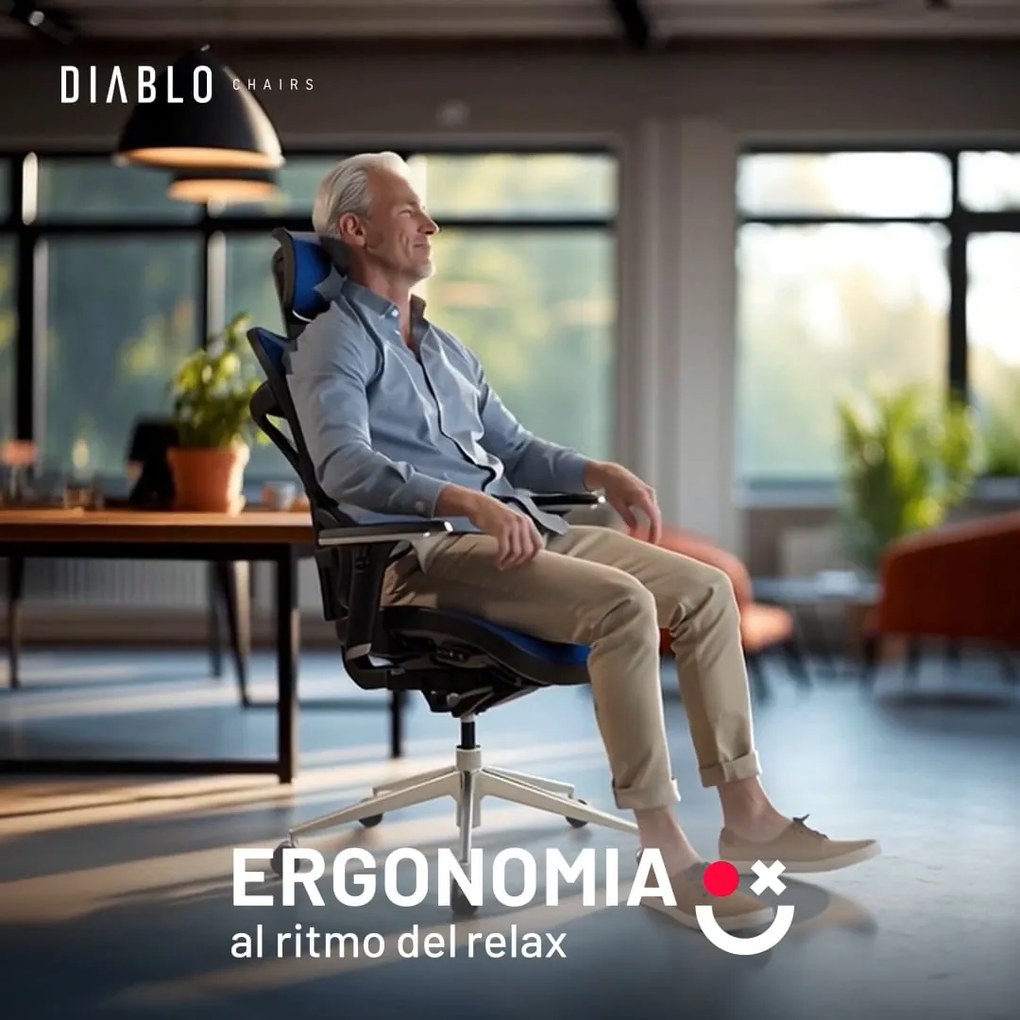 Sedia ergonomica Diablo V-Commander: Nero e Blu