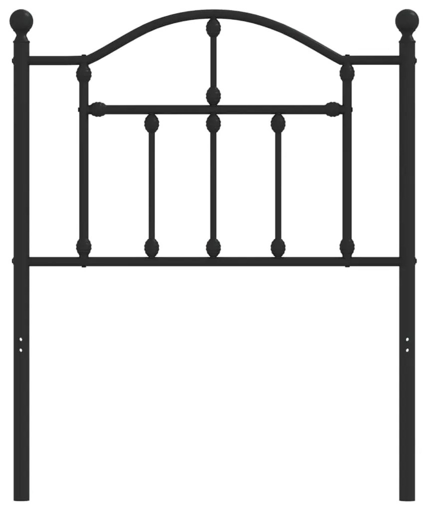 Testiera in metallo nero 75 cm