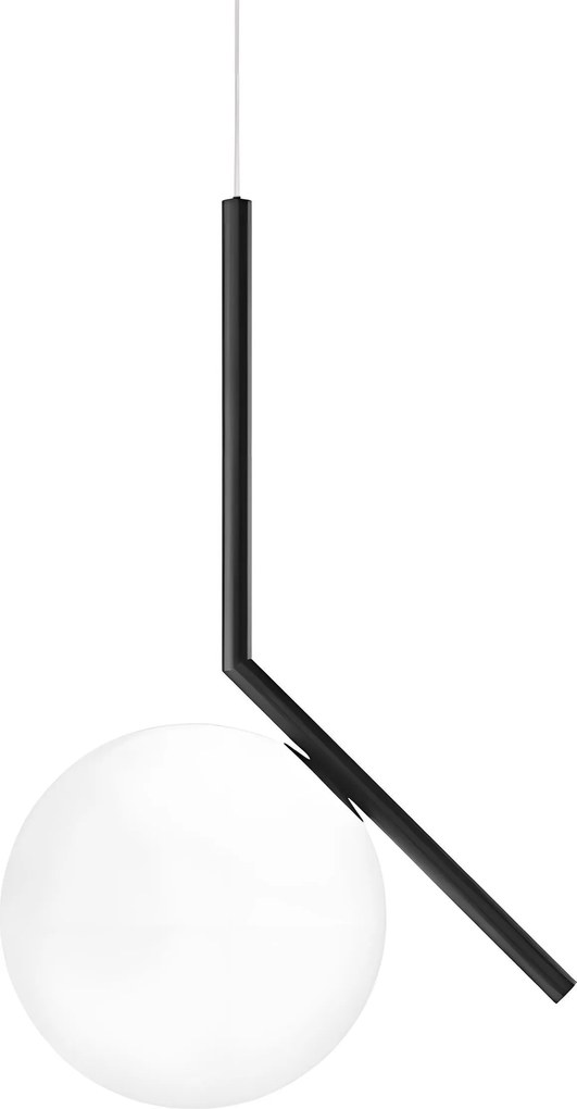 Lampada Da Soffitto Pensile Di Vetro Palla Oro Bianco Oro G107-1W BLACK WHITE
