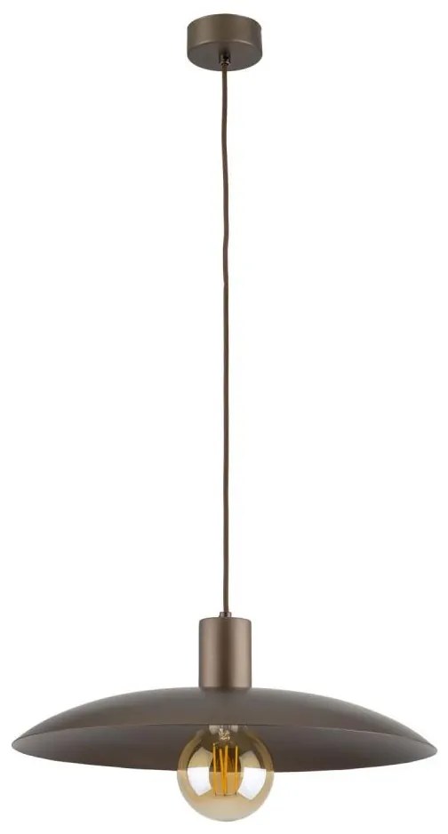 Lampadario a sospensione con filo ASTRA 1xE27/15W/230V diametro 41 cm marrone