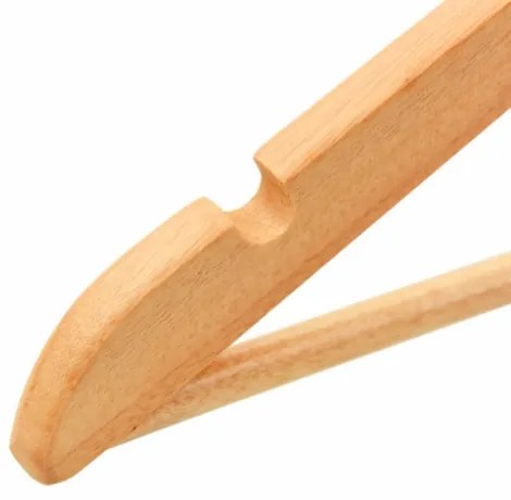 Set Appendiabiti 100 pz Antiscivolo in Legno Massello