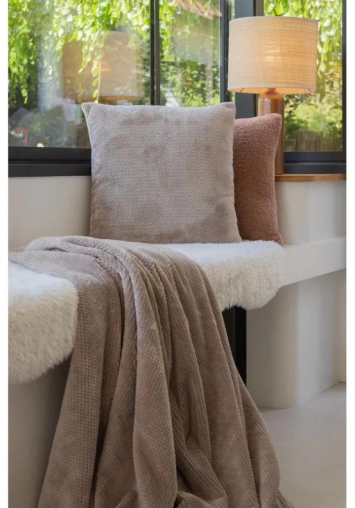 Coperta grigio tortora in micropile 150x200 cm Pippa – Tiseco Home Studio