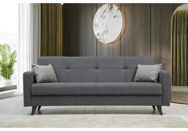 Divano letto 3 posti KORFU grigio scuro