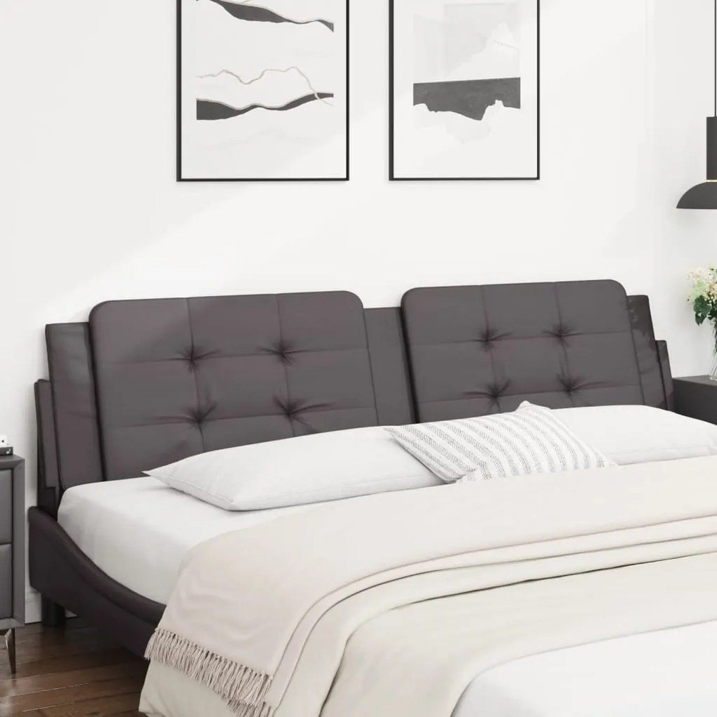 Cuscino Testiera Grigio 200 Cm İn Similpelle /