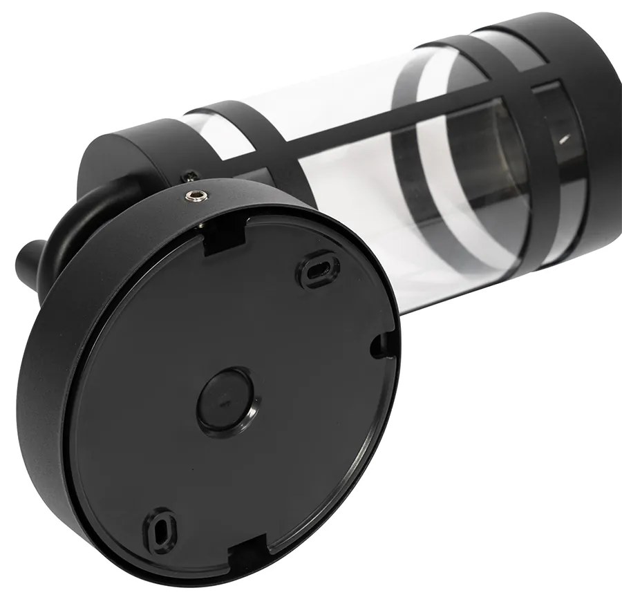 Lampada da parete per esterni nera IP44 con sensore crepuscolare - Ruben